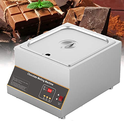 Fondoir À Chocolat Professionnel, Fondue À Chocolat Électrique À Commande Numérique 500 W, Tempéreuse À Chocolat De 20 Lb, Acier Inoxydable, Combustion À Sec, Réchaud Commercial(1-Tank)