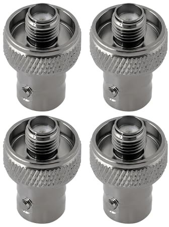 YINETTECH 4 adaptadores BNC hembra a SMA macho para radios con un conector de antena SMA macho empotrado compatible con Quansheng compatible con Beofeng compatible con radios Radtel