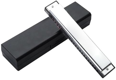 Professional Mundharmonika Tremolo-Mundharmonika 24 Löcher C-Tonart, Professionelle Mundharmonika, Mini-Mundharmonika, Professionelles Musikinstrument(D Tone)