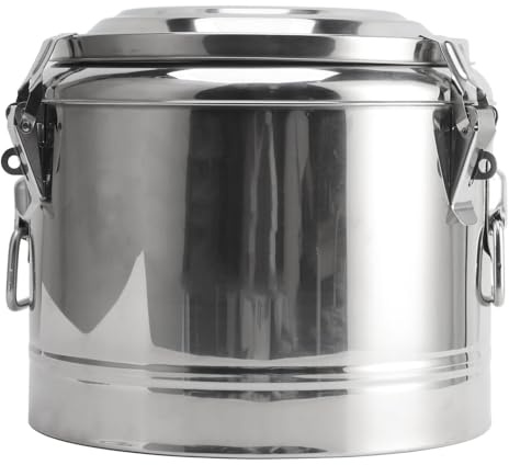 Stainless Steel Insulated Beverage Dispenser Large Capacity Hot Drink Dispenser for Rice Water Herbal Tea Soup with Secure Temperature Locking,10L