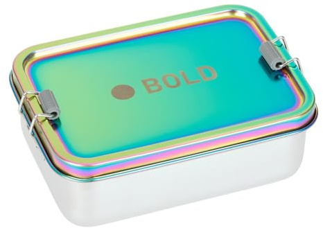 LÄSSIG Bold Lunchbox Stainless Steel Rainbow mehrfarbig