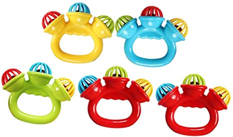 Supvox 5stücke Handrassel-spielzeug Für Schüttelrassel Mit Cartoon-design Motorische Fähigkeiten Fördern Und Trainieren Geeignet Für Kinderwagen Und Autositz