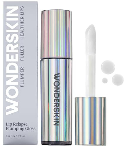 Wonderskin Lip Relapse Plumping Gloss – Lip Plumper Gloss for Fuller-Looking Lips with Hydrating, Non-Sticky, High-Shine Finish