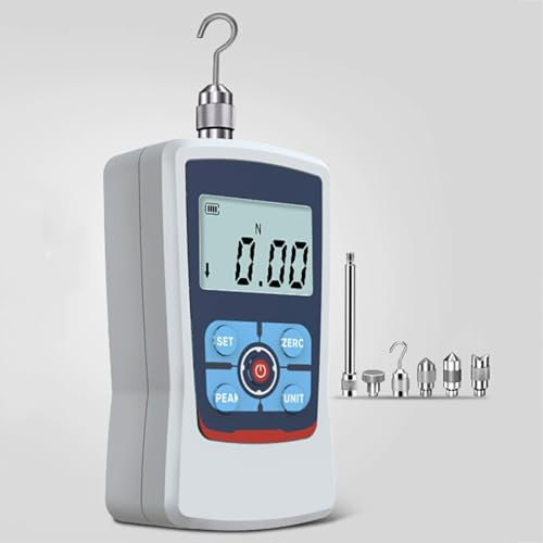 Vituord Digital Force Gauge, Portable Push Pull Meter, Dynamometer, with Units N/LB/Kg/Oz, Real-Time/Peak/First Peak Modes, LCD Backlit Display, for Tension & Compression Testing