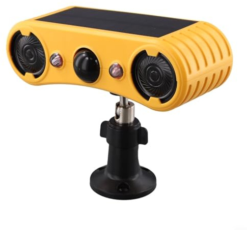 Besttoolifes Luz solar de alarma con detector de movimiento con 13 sonidos de animales, sensor de seguridad infrarrojo, IP55 resistente al agua (A)