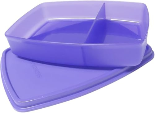 Signoraware to Go Lunchbox clevere Pause 610 ml Brotdose mit Trennwand Eco+ Schule Dose mit Abtrennung (violet 610ml)