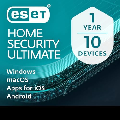 ESET HOME Security Ultimate 2026 | 10 Devices | 1 Year | Antivirus, Identity Protection, VPN, Firewall, Secure Data Encryption, Ransomware Remediation included | Activation Code by Post
