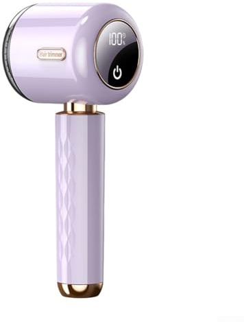 Rechargeable Fabric Shaver with 6-for Leaf Cutter Head, Stainless Steel Lint Remover for Clothes, Cordless Portable Fabric Defuzzer with Sticky Cylinder, for(A Digital Display)