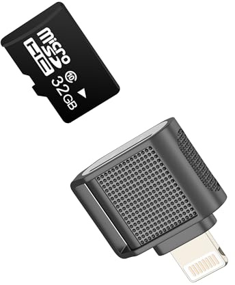 Micro SD Memory Card Reader for iPhone 14 13 Pro Max Digital Camera Adapter Lightning TF for Apple for iPad MFI Certified Photos Flash Data Transfer Connector Plug PC Laptop Accessories Compact Cable