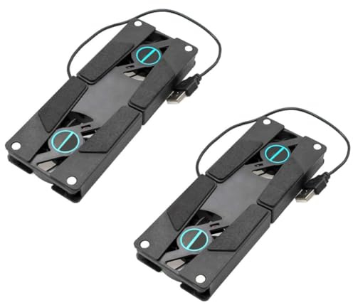 CALLARON Raffreddatore per Laptop Doppia Ventola in Abs Nero Funzione Antiscivolo, per Migliorare la Dissipazione del Calore e Creare Un'atmosfera Estiva Piacevole