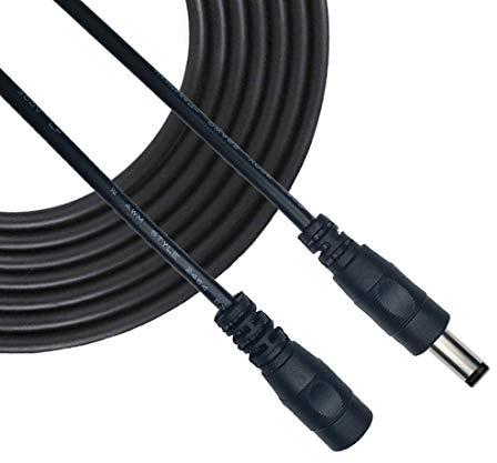 Liwinting 10m DC Verlängerungskabel 5.5 mm x 2.5 mm DC Anschlusskabel Gleichstrom Verbinderkabel Verteiler Männlich zu Weiblich Verbinder für Netzteil, CCTV-Kamera - Schwarz