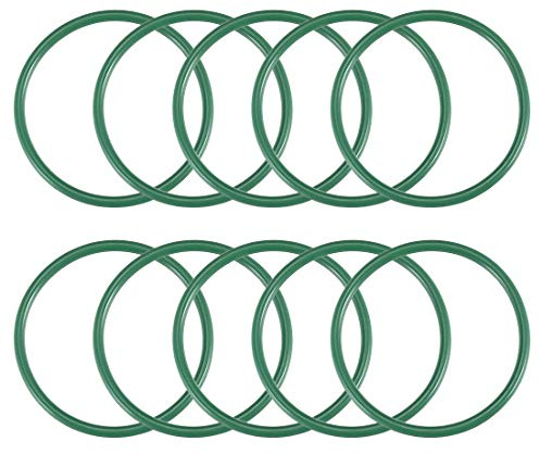 sourcing map 10 Dichtungsringe 5mmx12mmx3,5mm FKM O Ring Fluor Gummi Öl Säure Temperaturbeständigkeit Unterlegscheiben für Industerie Maschinen Auto Reparatur Pneumatik, Grün