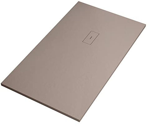 OLIMPO DOCCE - Piatto doccia in marmoresina Sabbia effetto pietra cemento MAKA - 100x130