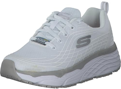 Skechers Elite Sr, Scarpe Da Ginnastica Donna, White Textile, 37.5 EU
