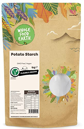Wholefood Earth - Almidón de patata sin transgénicos, vegano, sin lácteos, sin azúcar añadido, 1 kg