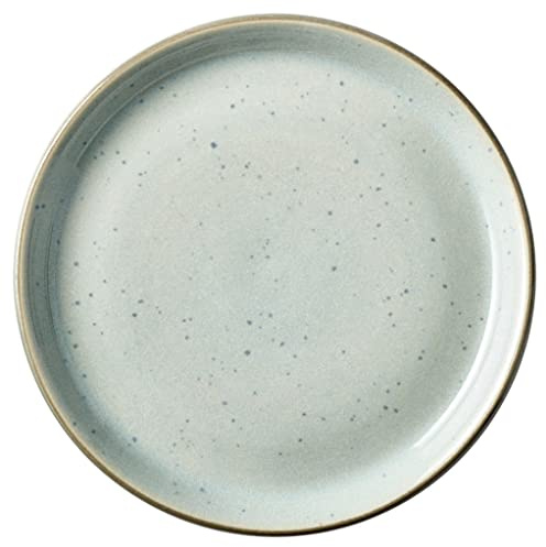 BITZ Gastro Teller, Dessertteller/Kuchenteller aus Steingut, Durchm. 17 cm, Grau/Hellblau