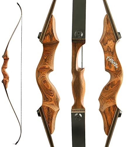 SHARROW 60 Zoll Recurvebogen Set Erwachsene 20-60 Lbs Takedown BogenschießEn Set Jagdbogen Pfeil Bogen Set Erwachsene Sportbogen Recurve Bogen Und Pfeil Set Recurve Bow Rechtehand (orange, 45Lbs)