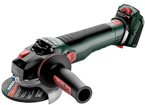 Metabo Akku-Winkelschleifer WVB 18 LT BL 11-125 Quick Inox mit Bremse, Drehzahlregelung, Schnellspannmutter, drehbarem Akkupack; Karton