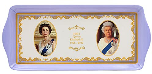 Lesser & Pavey British Designed Serving Tray | Dinner Tray For Multiple Uses Around The Home | Trays For Food Serving Or Drinks Serving | HM Queen Elizabeth II Medium Serving Tray - Royal Heritage
