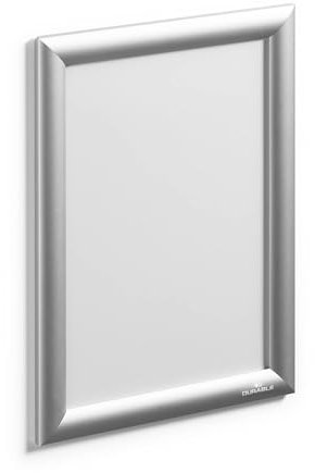 Durable A4 Aluminium Snap Frames - Wall Mountable with Self-Adhesive Pads or Screws - Silver - Pack of 1 - Ideal for Displaying Menus, Posters, and More