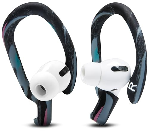 WC HookZ – Over-Ear-Haken für AirPods Pro 1, 2 & AirPods 1, 2, 3 | Von Wicked Cushions | Zwei Größenpaare, einzigartiger linker und rechter Haken | 90's Black