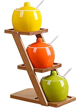 /Azucarero nórdico con tapa, juego de tarros de almacenamiento de colores, azucarero de porcelana de color sólido, salero, for barra de café, cocina-C-200ml/7oz/802 ( Color : C , Size : 200ml/7oz )