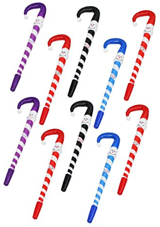 EXCEART 10St Weihnachtskugelschreiber lustige Stifte Kugelschreiber für den Urlaub Kugelschreiber schwarz Geschenke Kinderstifte Clown-Stifte neutral Schreibstift Zuckerstange