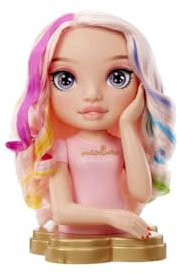 Rainbow High Styling Head - 33 cm Bella - 4-in-1 Spielset mit Auswaschbaren Haarcremes, Nagellack, Bürste, Haarfärbemittel - Stylen, Färben und Lackieren, Ausspülen + Wiederholen, von 4-12 Jahre