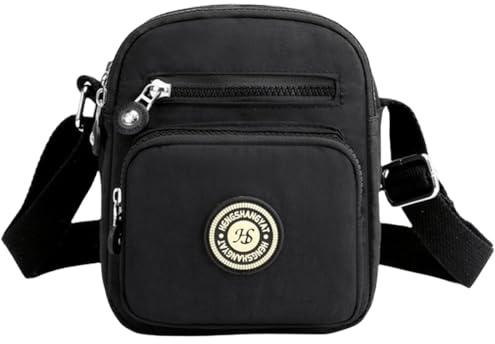 FAVORTALK Large Crossbody Bags for Women Waterproof -Multi Pocket Handbags Lightweight Nylon Messenger Bag Ladies for Work Travel Purse Daily Use