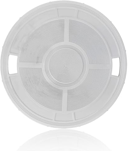 flexman Couvercle de Skimmer, Couvercle de Remplacement de Scorieuse de Piscine 9,1 Pouces, Couvercle de Scorieuse de Plastique Circulaire, Couvercle de Valve de Récupérateur de Carburant de Piscine