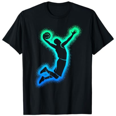 Dunking Basketball Spieler Herren Jungen Basketballer T-Shirt
