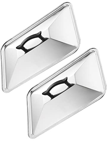 Hoement 2pezzi Coperchi Inossidabile Per Teglie Rettangolari Copertura Multifunzionale Per e Barbecue