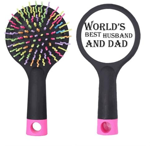 Dreang World's Best Dad and Husband - Spazzola districante per capelli, base cuscino
