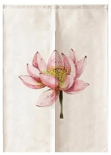 Küchenvorhänge Rosa Lotus Gelb Scheibengardinen Polyester Vorhänge Kurz Waschbar Raumteiler Vorhang Türvorhang Langlebig Küchenvorhang Kurze Gardinen Verdickung Tür Vorhang 70x150cm