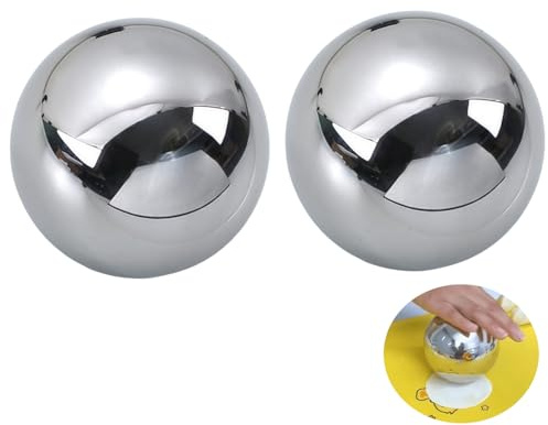 Rolling Dough Ball, Circular Rolling Ball, Smooth stainless steel rolling ball for Baking Fondant, Pasta, Bread, Pastry, Cookies, Pizza, Pie, Cylinder Style