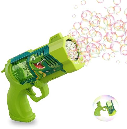 Blubbel Seifenblasenpistole, LED Seifenblasenmaschine, 120ml Seifenblasenflüssigkeit Tank, Seifenblasen Pistole, Blasen Kanone, Luftblasen Bazooka Bubble Gun, Geschenke für Kinder, Hochzeit