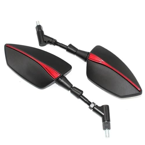 Motorrad Rückspiegel Für MT07 Für MT09 Für Tracer 900 9 GT Für Tenere 700 MT10 MT03 MT25MT01 Für MT 07 Für MT 09 Verstellbarer Rückspiegel Motorrad Lenkerendenspiegel(Red)