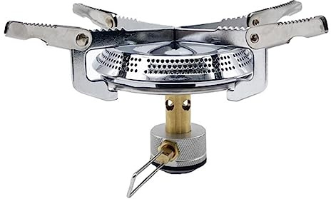 ibasenice Estufa de Camping Portátil de Alta Resistencia Térmica Aleación de Aluminio y Acero Inoxidable, Ligera y Fácil de Operar para Picnic y Mochileros