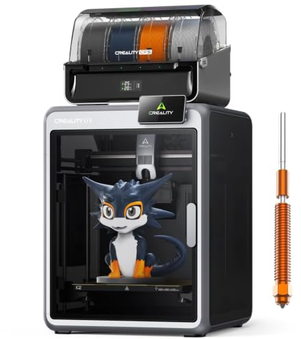 Creality Impresora 3D K2 Combo (A) - Multicolor hasta 16 Colores - 260x260x260 mm - Cámara Calefaccionada - Cámaras Duales AI y Servomotores - Plug & Play