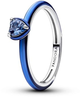 PANDORA Anello da donna in argento Chakra blu cuore 193088C03
