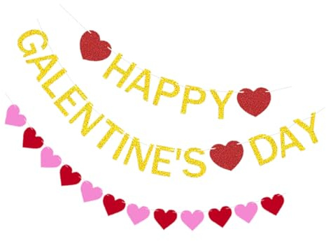 TOYANDONA Striscioni di San Amore Bandierine da Tirare Creative Ornamenti da Appendere in Carta e Feltro di Decorazioni per Feste di Matrimonio e Proposta Colore Casuale