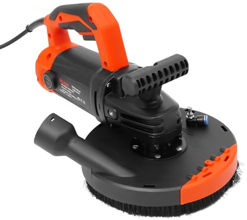 Smerigliatrice elettrica per calcestruzzo da 7 pollici, smerigliatrice angolare con ruota abrasiva da 180 mm, 2200 – 4800 giri/min, 6 marce, smerigliatrice da 5000 W, fresatrice per muri, set