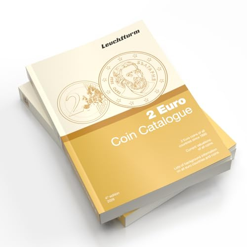 Leuchtturm 374383 2 Euro Katalog 2026 mit Abbildungen und Informationen zu Allen Zwei-Euro-Kursmünzen im Umlauf - Englisch