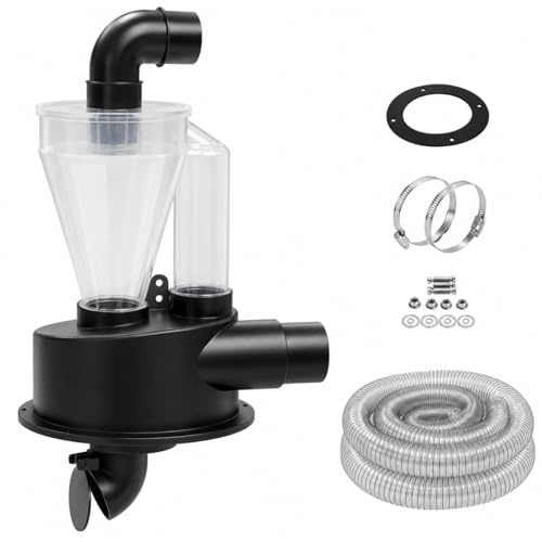 Konterholz Zyklon Abscheider Set | Doppelter Filterung & 2m Schlauch | Absauganlage für Werkstatt & Holzbearbeitung | Zyklonfilter Shop-Vac Staubsauger & DIY Absaugsysteme