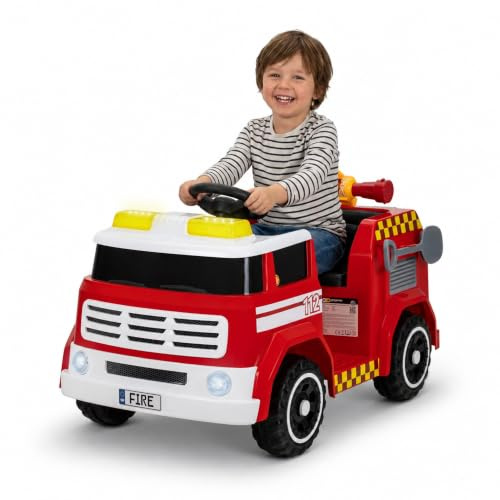 Actionbikes Motors Kinder Elektroauto | Feuerwehr LF112 | 2,4 Ghz Fernbedienung | Kinderauto elektrisch | Feuerwehrauto | Spielzeugauto | Elektro Auto für Kinder ab 3 Jahre