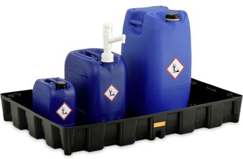 CEMO Auffangwanne 10710 – 120 l Universalwanne mit den Maßen 120 x 80 cm zum Auffangen von ÖL, Wasser oder Gefahrstoffe