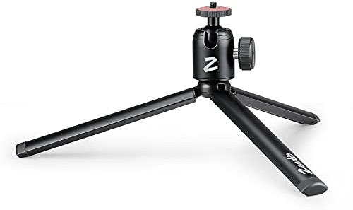 Zeadio Mini-Stativ aus Metall + Kugelkopfhalterung, mit 6,35 mm Schraube, Tisch-Stativ, passend für Smooth4, Crane Plus, Crane2, Ronin-S, Vimble2, Gimbal-Griff-Stabilisator und alle Kameras