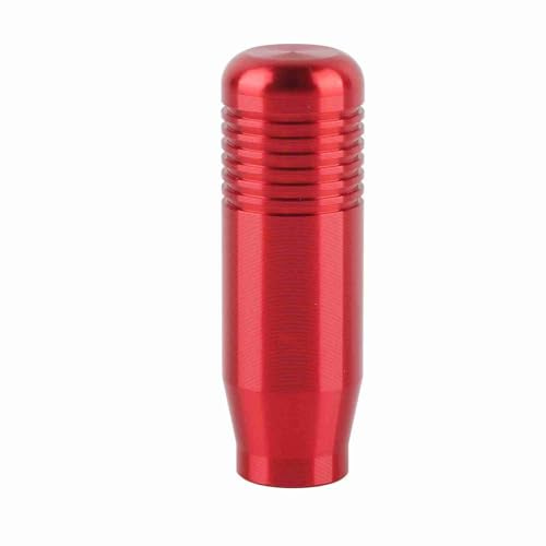 Suuonee Schaltknauf, 8,5 cm Aluminiumlegierung Auto Manuelle Schaltknauf Griff Schaltkopf[rot]