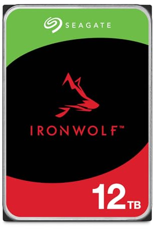 Seagate IronWolf 12TB NAS Internal Hard Drive HDD – CMR 3.5 Inch SATA 6Gb/s 7200 RPM 256MB Cache for RAID Network Attached Storage (ST12000VNZ008/ST12000VN0008)