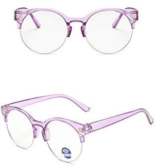 Kids Anti Blue Light Glasses New Children Semi-Rimless Eyeglasses Boys Girls Clear Lens Spectacles